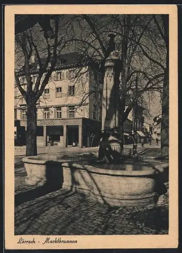 AK Lörrach, Partie am Marktbrunnen