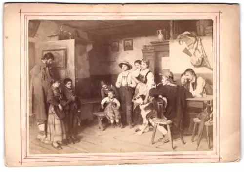 Fotografie Gemälde: Italien Singer, nach F. Defregger