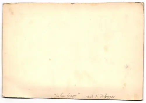 Fotografie Gemälde: Italien Singer, nach F. Defregger