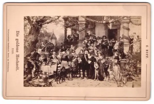 Fotografie PGH, Berlin, Gemälde: Die goldene Hochzeit, nach C. Hoff