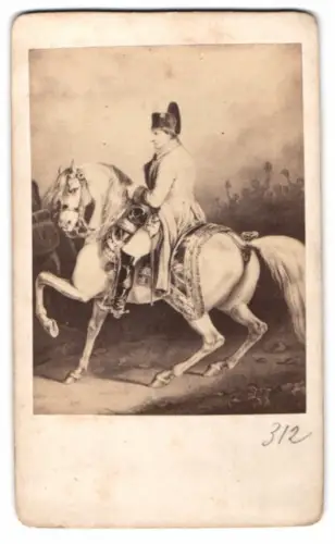 Fotografie Napoleon Bonaparte I. zu Pferde