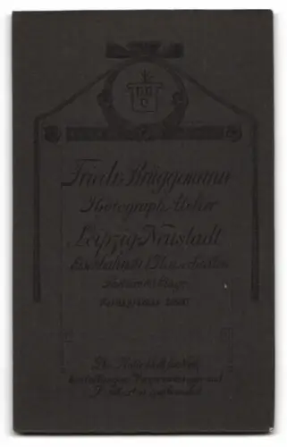 Fotografie Fr. Brüggemann, Leipzig, kleines Kind mit Stoff Teddybär