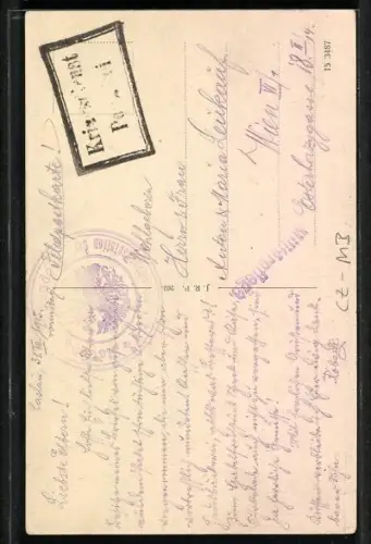 AK Tschaslau / Caslav, Strassenpartie mit Turm und Geschäften