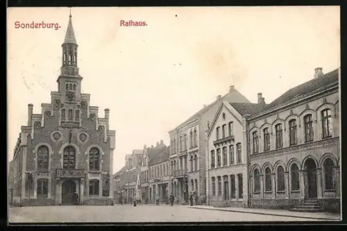 AK Sonderburg, Blick zum Rathaus