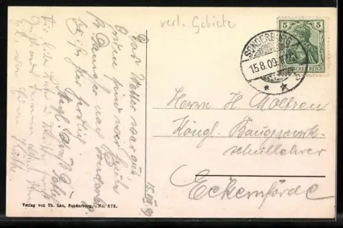 AK Sonderburg, Blick zum Rathaus