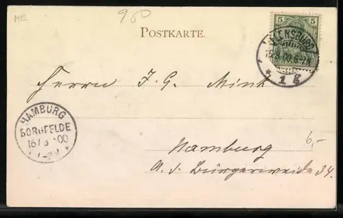 AK Süderhaff, Wasserpartie mit Ortsansicht