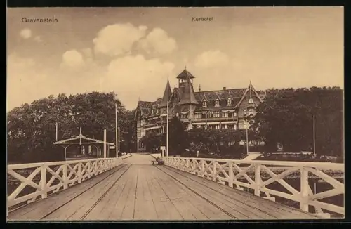 AK Gravenstein, Kurhotel vom Steg aus