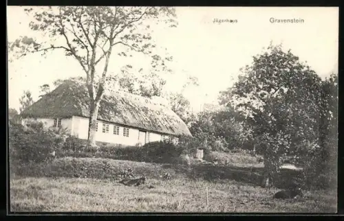 AK Gravenstein, Jägerhaus mit Garten