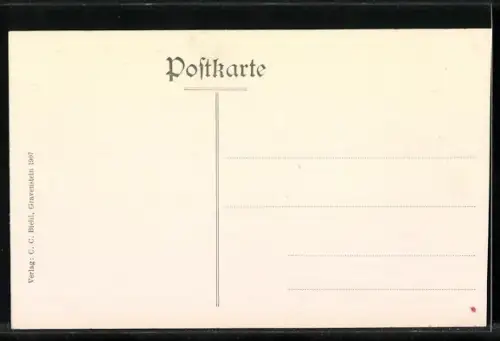 AK Gravenstein, Jägerhaus mit Garten