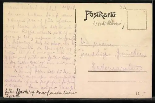 Künstler-AK Hadersleben, Viktoria-Bad, Besitzer Carl Schlottfeldt