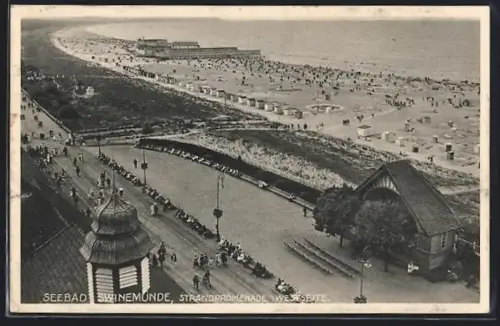 AK Swinemünde, Strandpromenade, Westseite