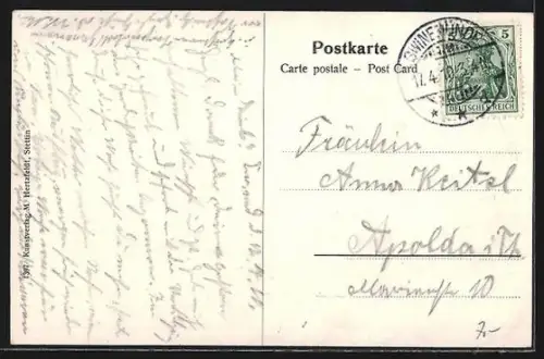 AK Swinemünde, Blick auf Promenade und Strand