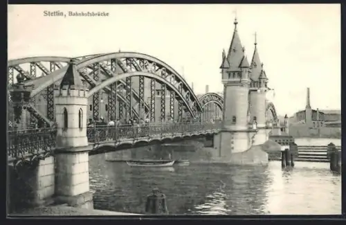 AK Stettin, Bahnhofsbrücke