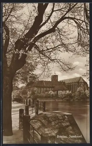 AK Breslau, Blick auf die Sandinsel