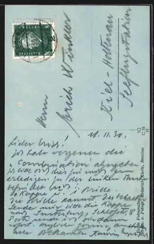 AK Breslau, Blick auf die Sandinsel