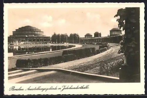 AK Breslau, Ausstellungsgelände mit Jahrhunderthalle