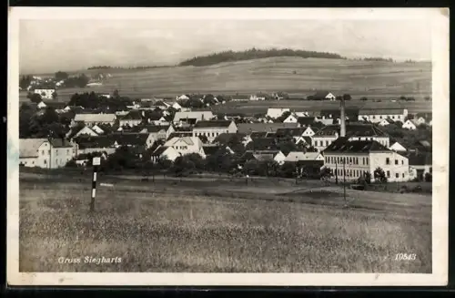 AK Gross-Siegharts, Totalansicht von einem Feld aus