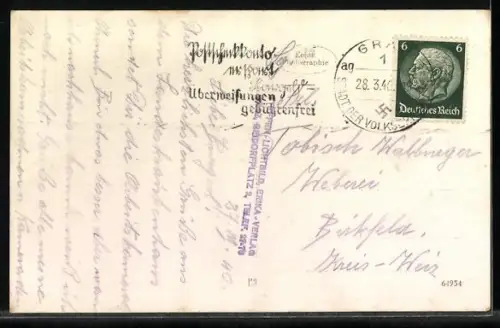 AK Graz, Landeskrankenhaus aus der Vogelschau