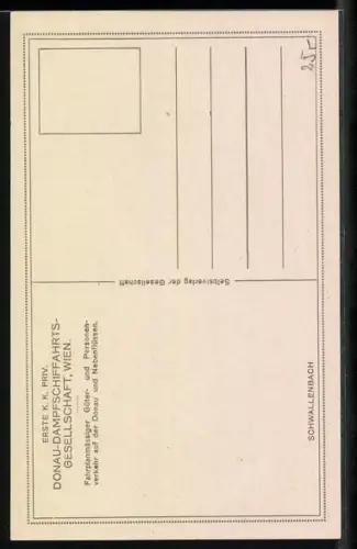 Künstler-AK Rud. Schmidt: Schwallenbach, Teilansicht mit Dampfer am Ufer