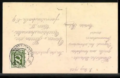 AK Saalfelden, Ortspartie mit Bergen