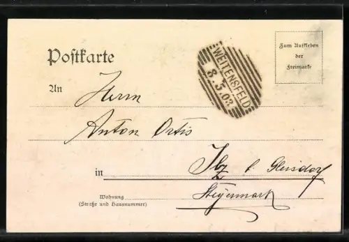 AK Weitensfeld /Kärnten, Teilansicht mit Umgebung aus der Vogelschau