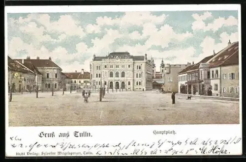 AK Tulln, Hauptplatz mit Gebäudeansicht