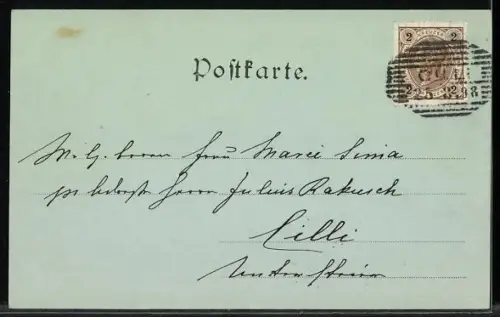 Mondschein-AK Millstatt, Teilansicht mit Seeblick aus der Vogelschau