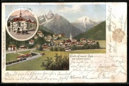 AK Igls, Gesamtansicht, Gasthof Altwirt