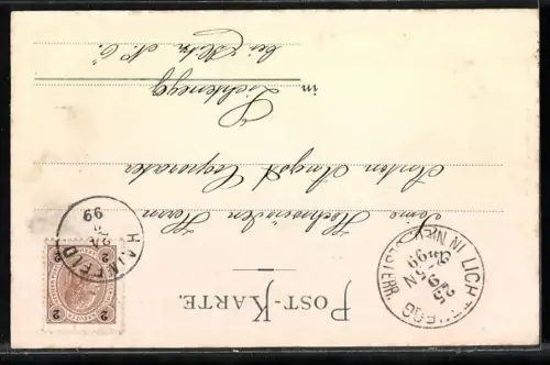 AK Hainfeld /N.-Oe., Bahnhof und Kirche, Eisenbahn