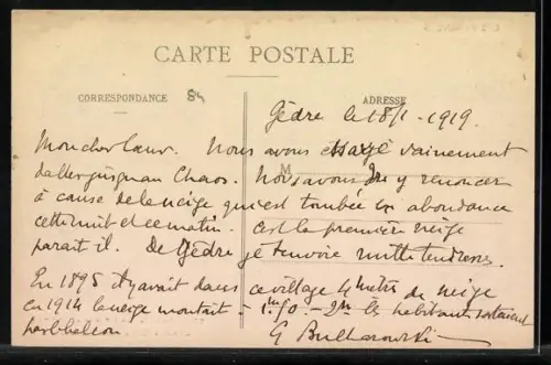 AK Gèdre /Les Pyrénées, La Vieille Tour et l`Hôtel de la Grotte sur la route de Luz à Gavarnie