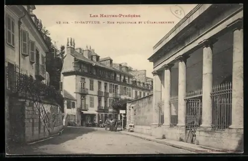 AK St-Sauveur /Les Hautes-Pyrénées, Rue principale et établissement