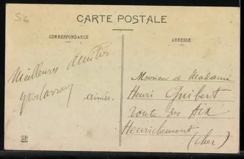 AK Trie /Hautes-Pyrénées, La Vieille Église et rue adjacente