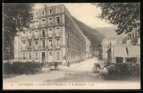 AK Cauterets, Grand Hôtel d`Angleterre, Le Boulevard