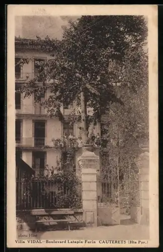 AK Cauterets /Hte Pyr., Villa Vidal, Boulevard Latapie-Furin
