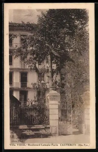 AK Cauterets /Hte Pyr., Villa Vidal, Boulevard Latapie-Furin