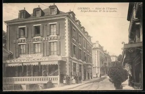 AK Lourdes, Hôtel de l`Univers, Avenue Nicolas, Bd. de la Grotte
