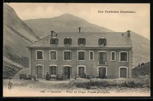 AK Gavarnie /Les Pyrénées, Hôtel du Cirque, Facade principale