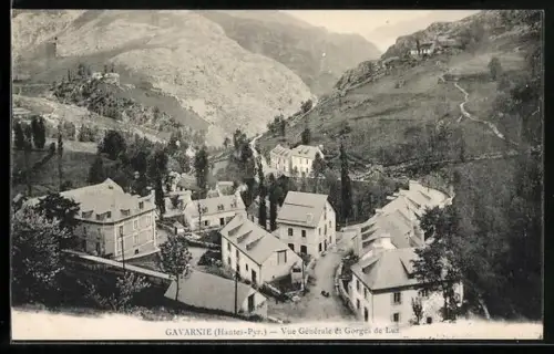 AK Gavarnie /Hautes-Pyr., Vue Générale et Gorges de Luz