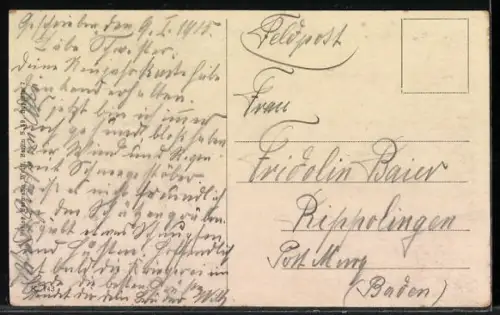 AK Artilleriekampf bei Markirch in den Vogesen