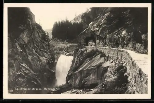 AK Grimselstrasse mit Handeggfall