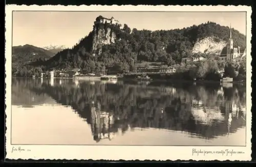 AK Bled / Veldes, Blick auf den Schlossberg