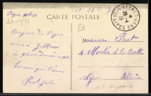 AK Veynes, La Gare, Chateau, Strassenpartie