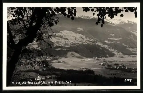 AK Stumm /Zillertal, Panorama mit Ried und Kaltenbach