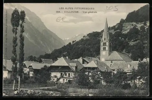 AK Vallouise, Les Alpes Pittoresques, Vue générale