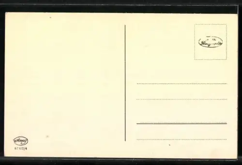 AK Reh vor einem verschneiten Dorf