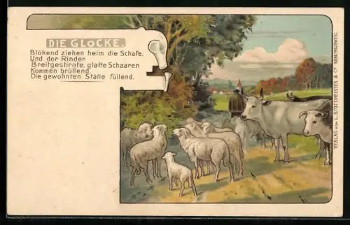 AK Friedrich Schiller Die Glocke, Schafherde