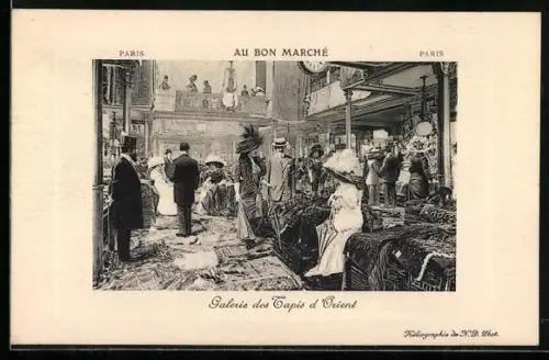 AK Paris, Au Bon Marché, Galerie des Tapis d`Orient