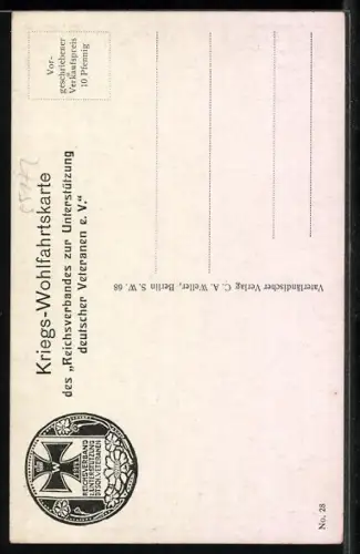 Künstler-AK Porträt Generalfeldmarschall Paul von Hindenburg