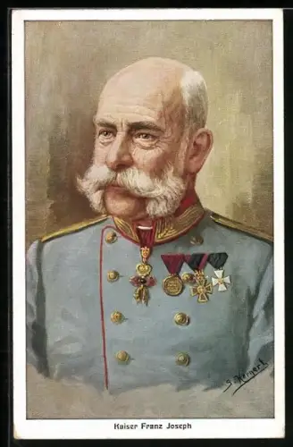 Künstler-AK S. Hornert: Kaiser Franz Joseph I. von Österreich in Uniform