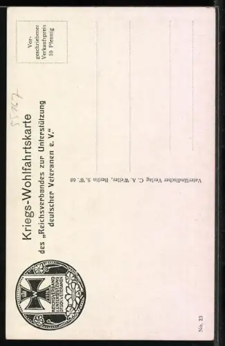 AK Kriegsminister von Falkenhayn in Uniform, Portrait